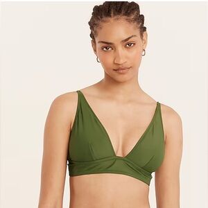 Olive Green Bikini top, size S